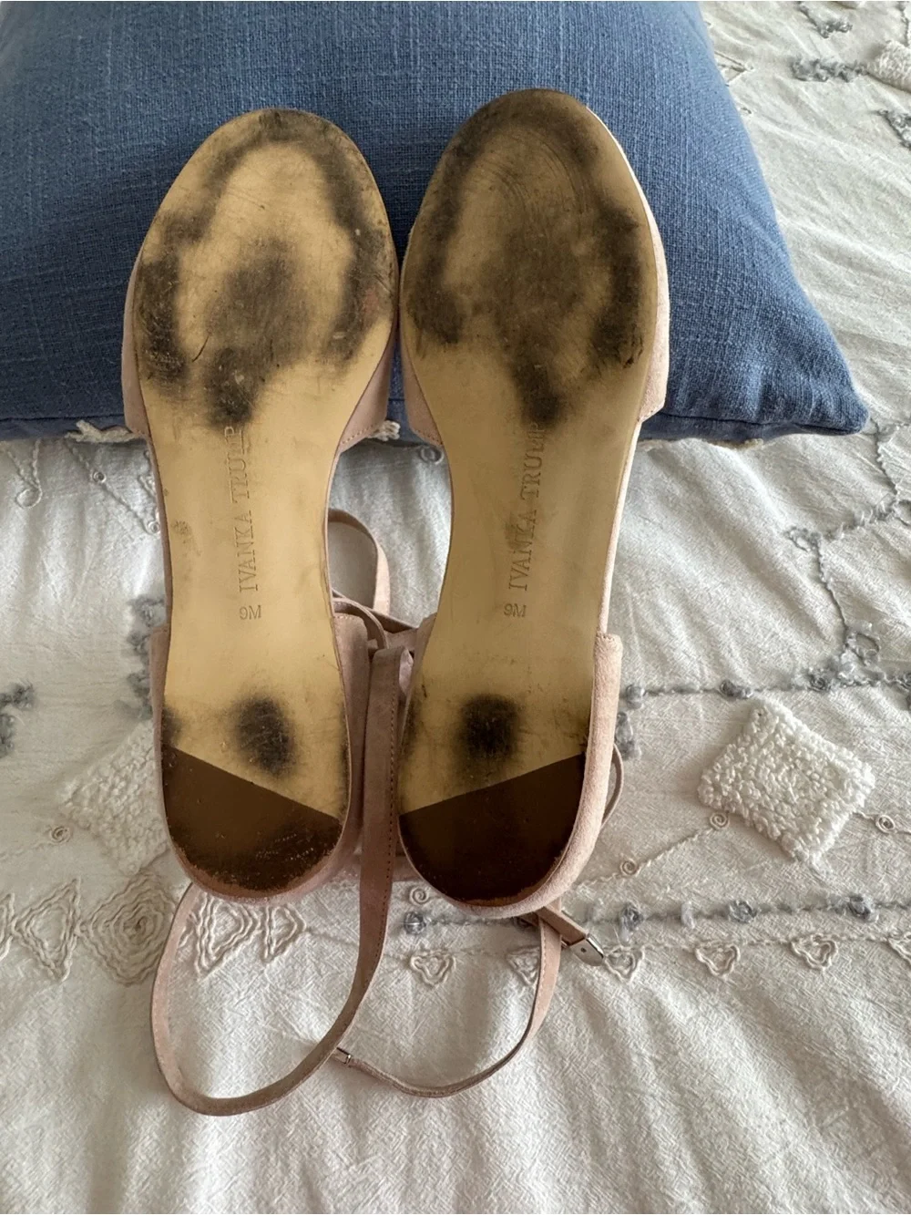 Ivanka Trump Women's Suede Lace-Up Flats in Blush